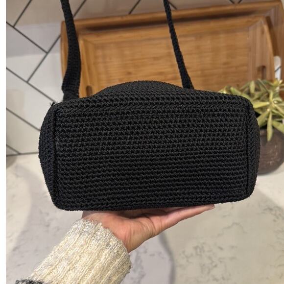 The Sak red black white woven shoulder bag beach summer bohemian earthy artsy - Picture 7 of 8